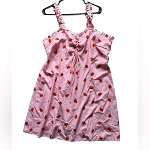 1XL Pink strawberry dress
